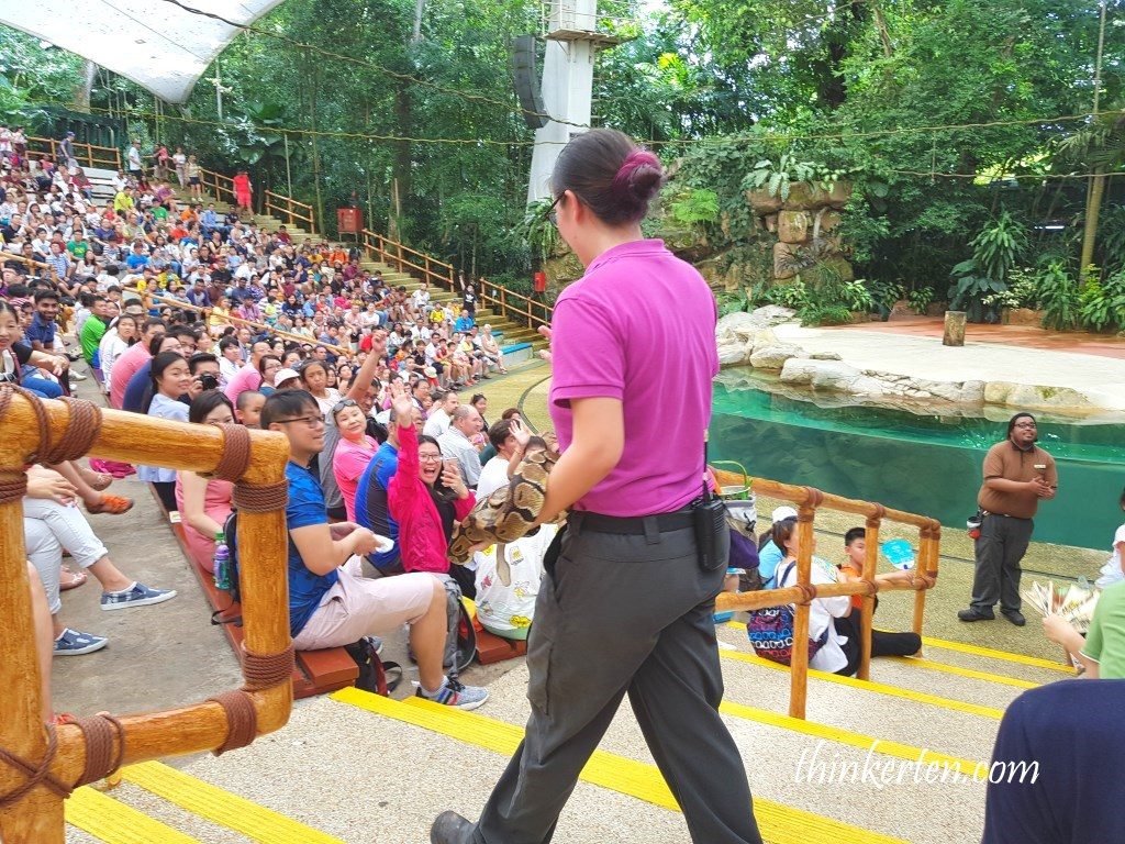 Rainforest show in Singapore Zoo
