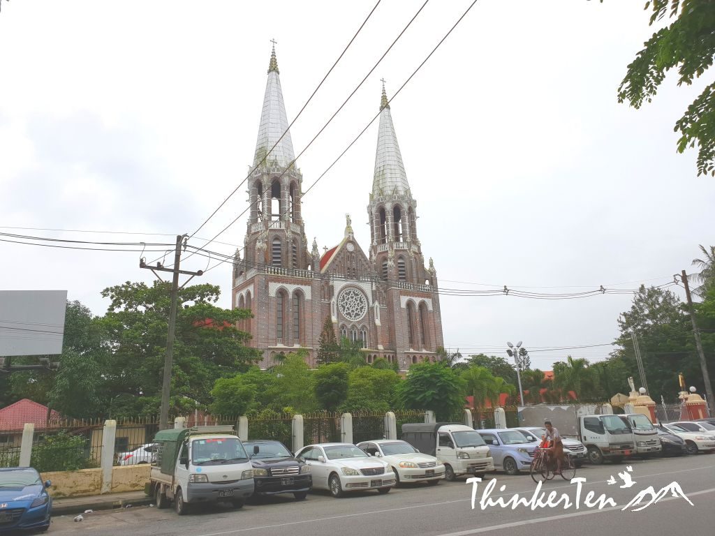 Myanmar : St. Mary's Cathedral, a little oasis in the heart of Yangon.