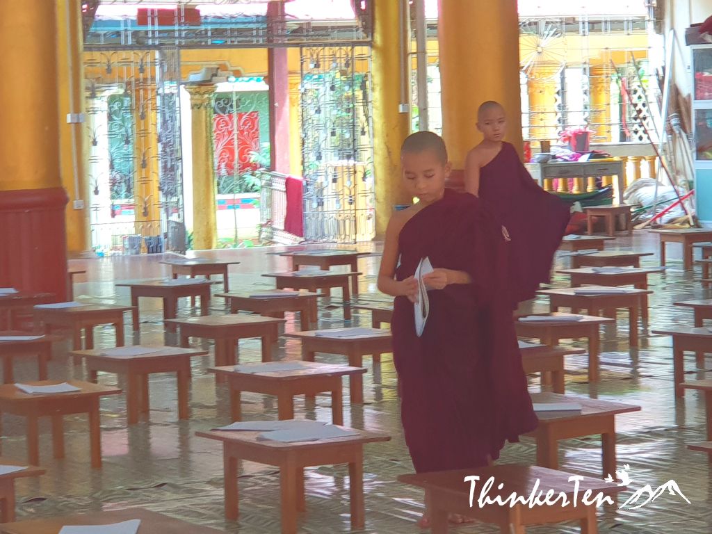 Myanmar : A peek into a daily life of a monk in Bago Monk School - Kya Kha Wain Kyaung Monastery