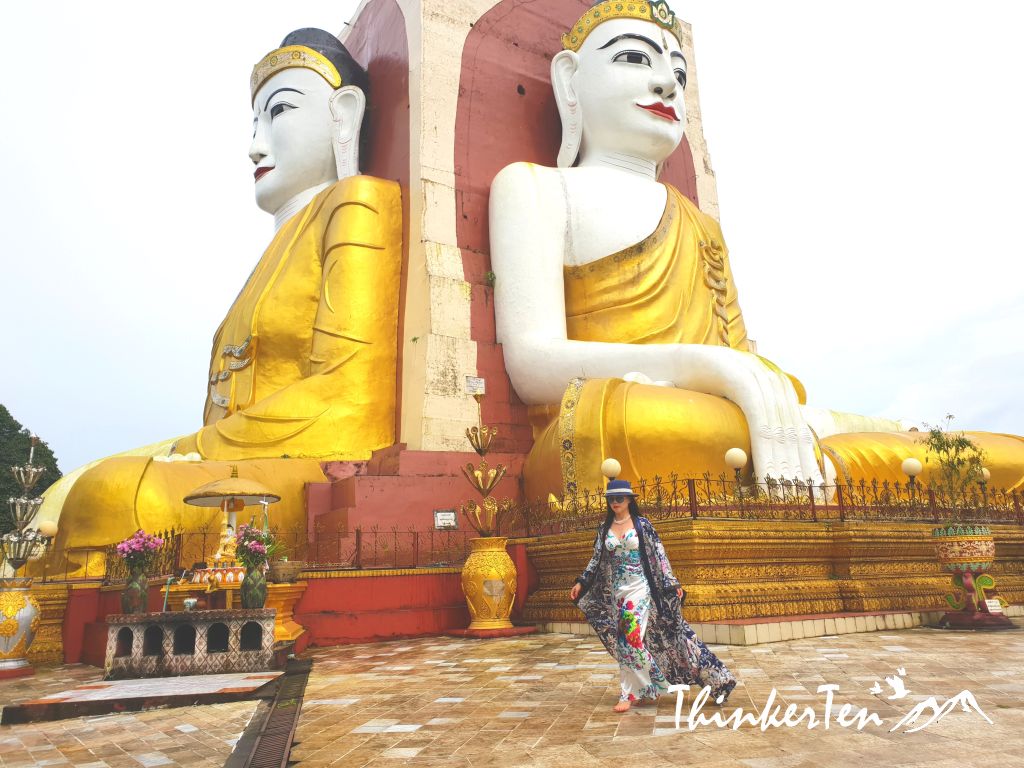 Myanmar Bago : 4 Seated Buddha - Kyaik Pun Pagoda