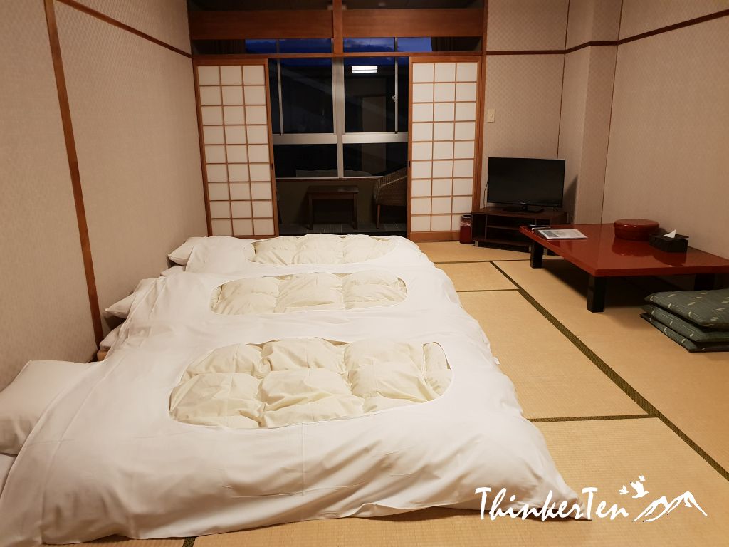 Japan Traditional Ryokan Review : Experience Onsen, Futon Bed on Tatami Floor, The Sliding Paper Door, Japanese Dinner in Yukata Robe, Manga Corner & Karaoke in Yukai Resort Dogo Saichoraku at Matsuyama City, Ehime Prefecture, Shikoku