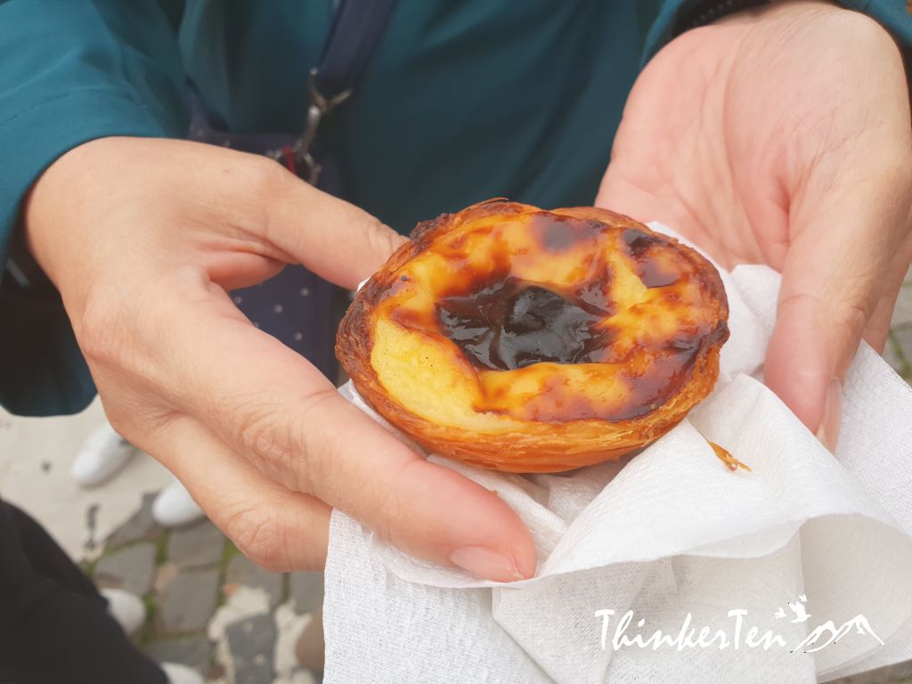 The most famous Portuguese egg tarts in Lisbon Portugal - Pastéis de Belém