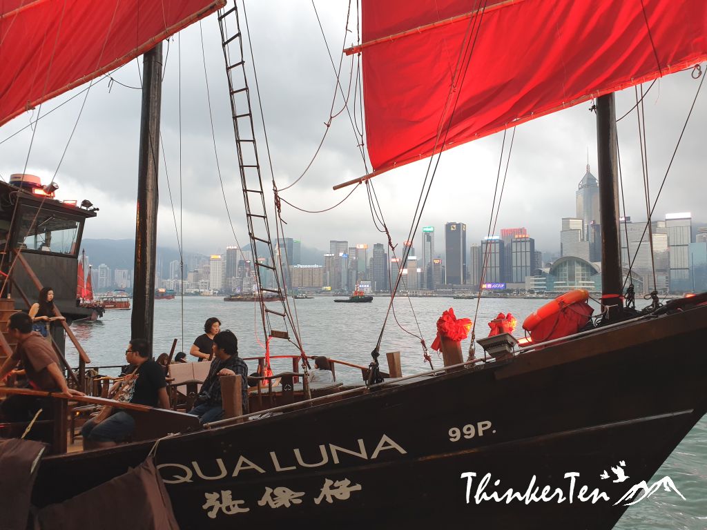 Best way to see Hong Kong Victoria Harbour with AquaLuna Red Junk Boat