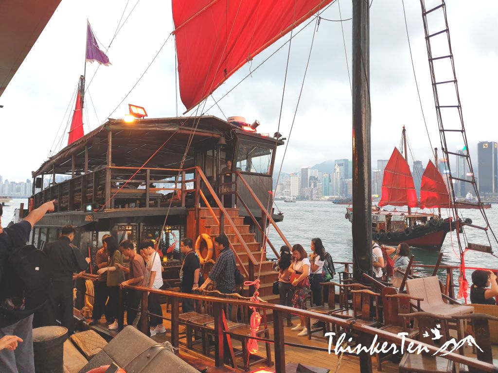 Best way to see Hong Kong Victoria Harbour with AquaLuna Red Junk Boat