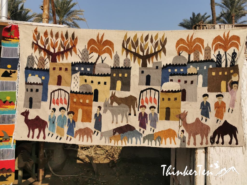 埃及的孟菲斯博物馆和地毯学校之旅